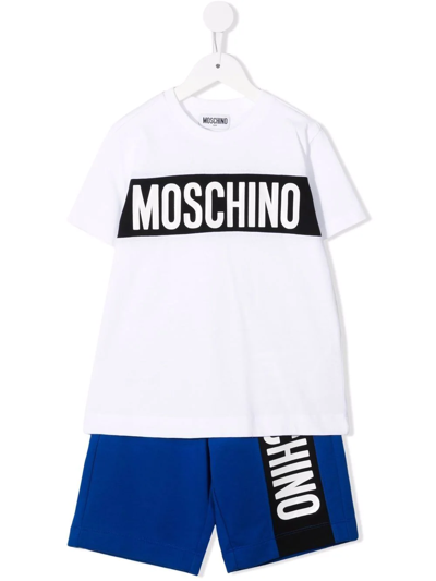 Moschino Kids' Logo-print Tracksuit Set In White