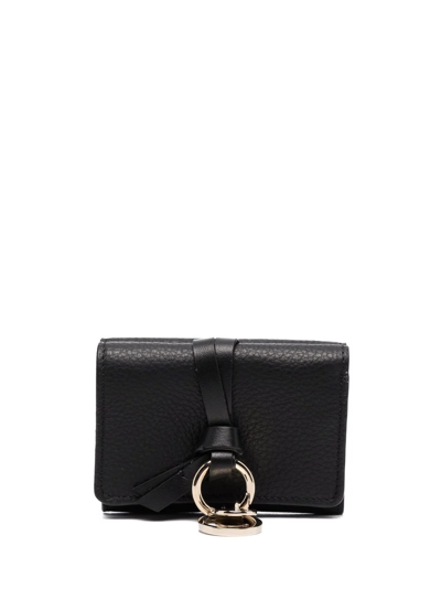 Chloé Tri-fold Mini Wallet In Black