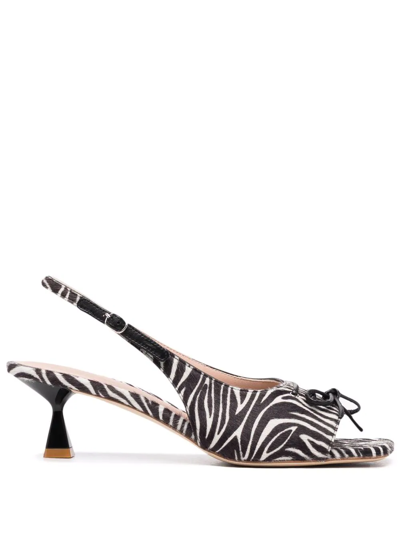 Scarosso Bella Zebra-print Pumps In Zebra Print Pony