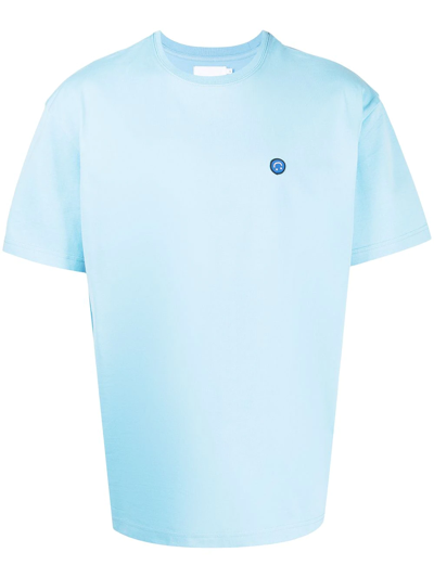 Off Duty Smiley Cotton T-shirt In Blue