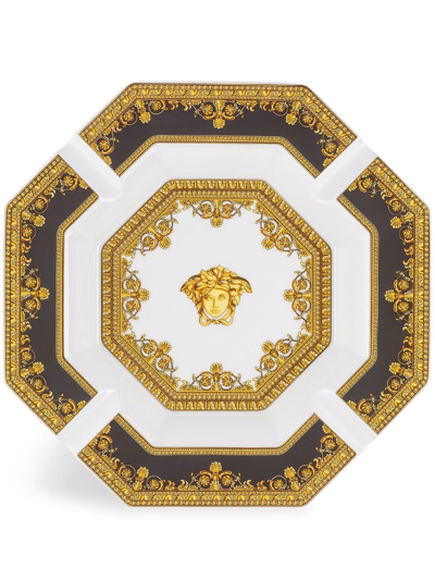 Versace I Love Baroque Porcelain Ashtray In White