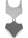 SOLID & STRIPED THE BAILEY CUT-OUT STRIPE SWIMSUIT