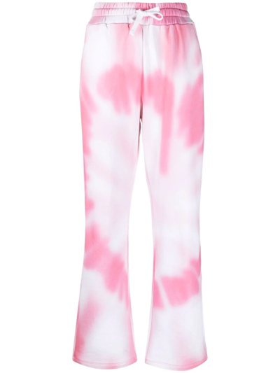 Red Valentino Tie-dye Drawstring Waist Track Pants In Pink