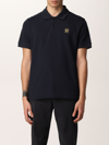 BELSTAFF POLO SHIRT IN PIQUE COTTON WITH LOGO,359115009