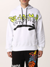 Disclaimer Sweatshirt With Logo Print In White