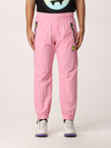 Barrow Nylon Jogging Pants With Logo In Pink