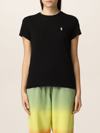 Polo Ralph Lauren Cotton T-shirt With Logo In Black