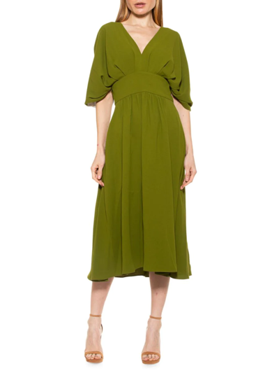 Alexia Admor Women's August Midi Dress In Sage