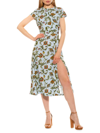 Alexia Admor Women's Lily High-slit Midi Dress In Slate Paisley