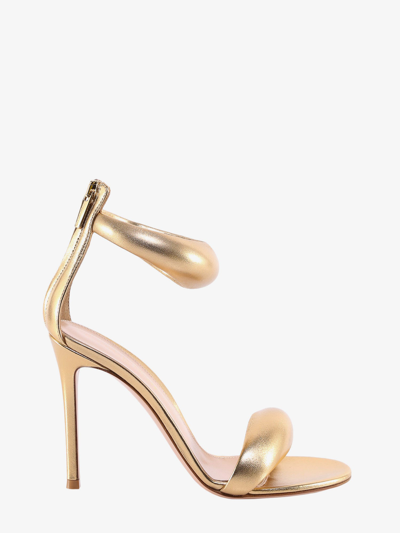 Gianvito Rossi Metallic Napa Ankle-cuff Stiletto Sandals In Gold