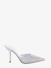 Paris Texas 95mm Hollywood Crystal-embellished Mules In Silver