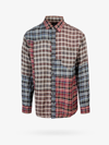 Dsquared2 Red And Blue Linen Check Mix Shirt In Multicolor