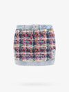 Dsquared2 Riviera Boucle Denim Mini Skirt In Multicolor