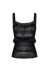 Andreeva Black Handmade Knit Top In Black