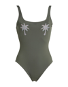 Mimì À La Mer One-piece Swimsuits In Green