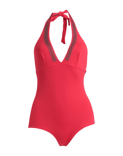 Fisico One-piece Swimsuits In Red