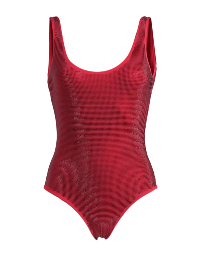 Fisico One-piece Swimsuits In Red