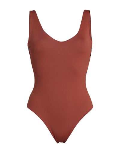 Fisico Cristina Ferrari One-piece Swimsuits In Brown
