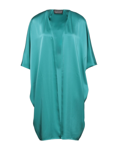 Gianluca Capannolo Woman Overcoat & Trench Coat Emerald Green Size 8 Acetate, Polyester
