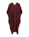 VALENTINO VALENTINO GARAVANI WOMAN CAPE BURGUNDY SIZE S VISCOSE, METALLIC FIBER, POLYAMIDE, ELASTANE