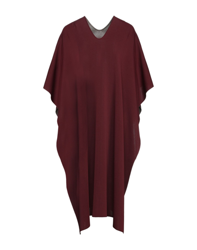 Valentino Garavani Woman Cape Burgundy Size Xs Viscose, Metallic Fiber, Polyamide, Elastane In Red