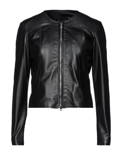 Street Leathers Jackets In Black