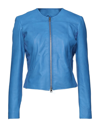 Street Leathers Jackets In Bright Blue