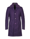 Grey Daniele Alessandrini Coats In Purple