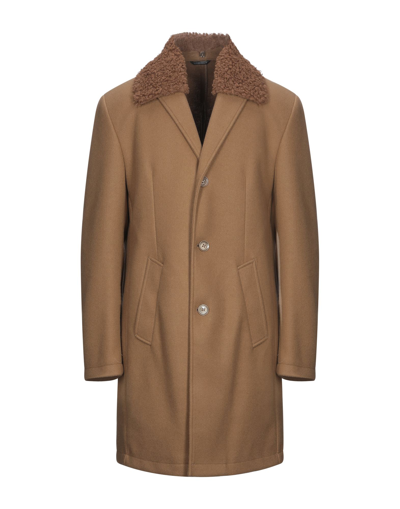Grey Daniele Alessandrini Coats In Beige