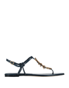 Tory Burch Toe Strap Sandals In Blue