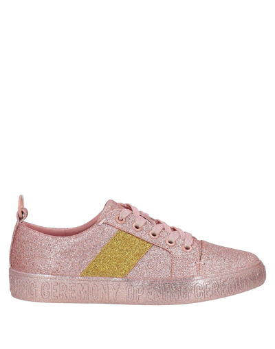 Opening Ceremony La Cienega Glitter Metallic Logo Sneaker In Pink