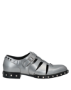 BARRACUDA BARRACUDA WOMAN LOAFERS SILVER SIZE 6 SOFT LEATHER