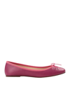 BALLERETTE BALLERETTE COLONNA WOMAN BALLET FLATS FUCHSIA SIZE 8 SOFT LEATHER