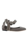Max Mara Ballet Flats In Grey