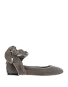 Max Mara Ballet Flats In Grey