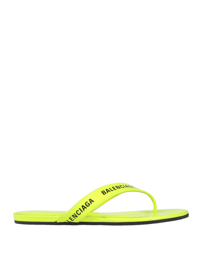 Balenciaga Toe Strap Sandals In Yellow