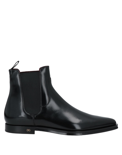 Dolce & Gabbana Ankle Boots In Black