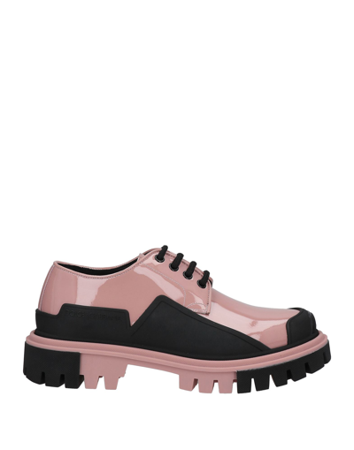 Dolce & Gabbana Lace-up Shoes In Pink