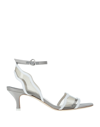 FRANCESCA BELLAVITA FRANCESCA BELLAVITA WOMAN SANDALS WHITE SIZE 7.5 SOFT LEATHER, PVC - POLYVINYL CHLORIDE, TEXTILE FIB