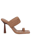 Gia Rhw Toe Strap Sandals In Light Brown
