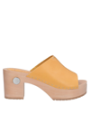 High Woman Mules & Clogs Yellow Size 10 Soft Leather