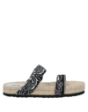 Manebi Bandana-print Flat Slides In Black