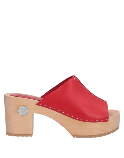 High Woman Mules & Clogs Red Size 6 Soft Leather