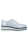 Hogan Lace-up Shoes In Silver