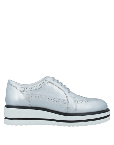 Hogan Lace-up Shoes In Silver