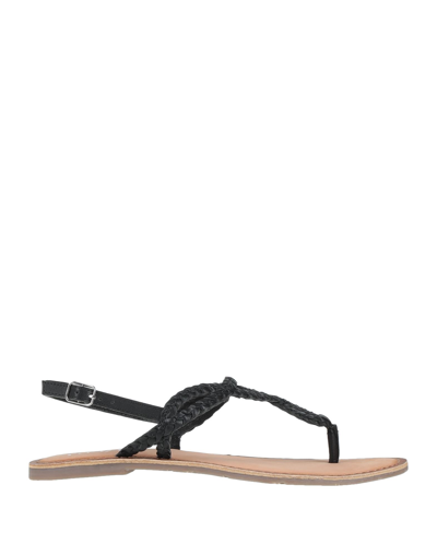 Ovye' By Cristina Lucchi Toe Strap Sandals In Black