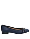 GEOX GEOX WOMAN BALLET FLATS MIDNIGHT BLUE SIZE 5 SOFT LEATHER