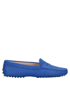 Tod's Woman Loafers Bright Blue Size 5.5 Calfskin