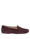 Tod's Loafers In Dark Purple