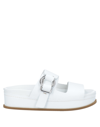 HIGH HIGH WOMAN SANDALS WHITE SIZE 9 SOFT LEATHER